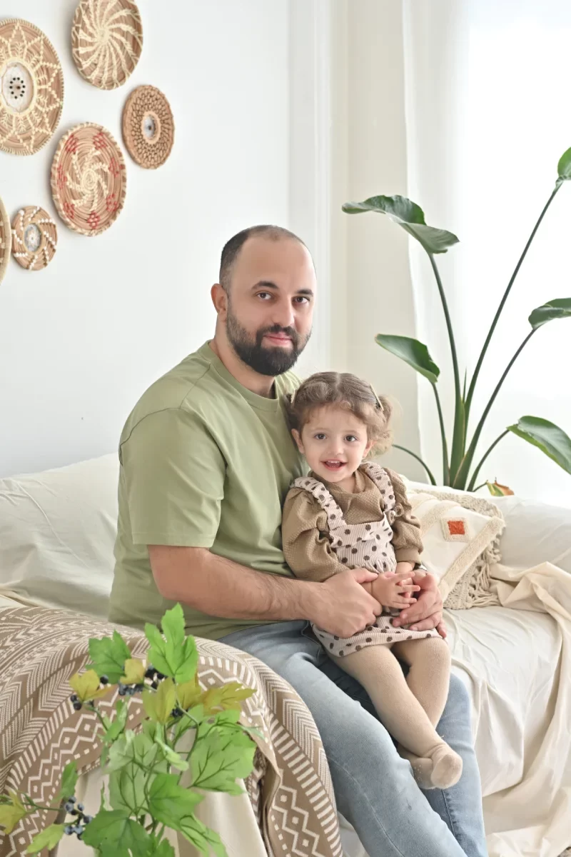 تصویر خانوادگی پدر و دختر