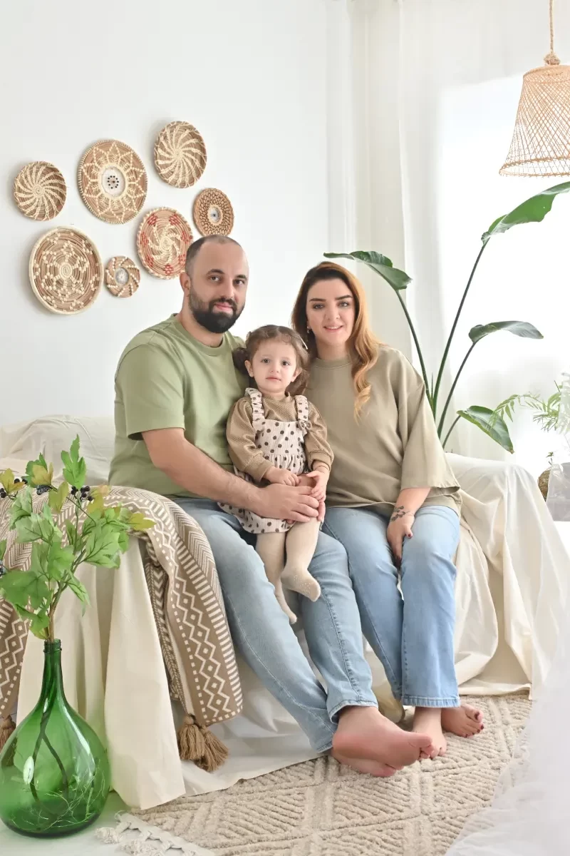 عکس خانوادگی با تم زیبای گلسا ایتودیو