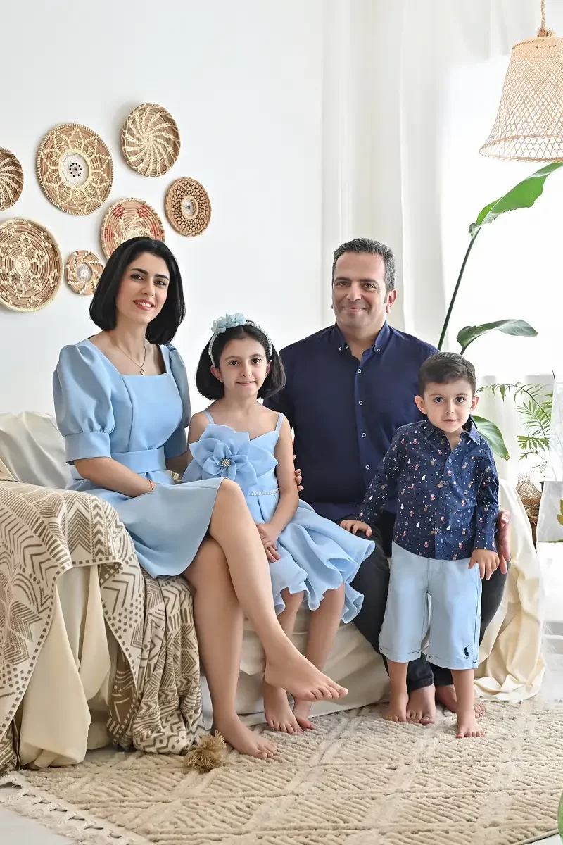 عکس تصویر برداری شده خانوادگی در استودیو عکاسی گلسا